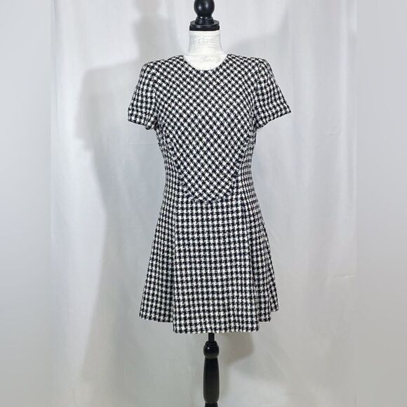 Versace Houndstooth Tweed Mini Dress size 48/us size 12 - Picture 4 of 16